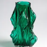Ваза настольная стекло "Греверли" 27х10 см, зелёный