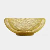 Ваза для фруктов &laquo;Сплетение&raquo;, 25&times;25&times;10, жесть, цвет бронза