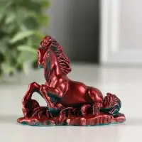 Фигура гипс "Лошадь лежит" 8х6х3 см, окисленная медь Фигура гипс "Лошадь лежит" 8х6х3 см, окисленная медь