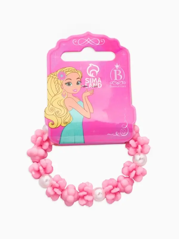 Браслет детский &laquo;Выбражулька. Юла&raquo;, d=6 см, белый, розовый