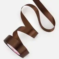 Лента атласная, 25 мм, 23&plusmn;1 м, коричневая