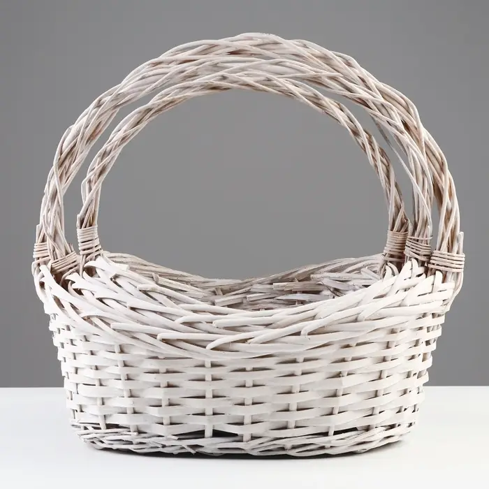 Набор корзин плетеных, 42x30x13/17/36 см, 35x26x10/15/32 см, 30x20x9/13/27 см, 3 шт, ива Набор корзин плетеных, 42x30x13/17/36 см, 35x26x10/15/32 см, 30x20x9/13/27 см, 3 шт, ива