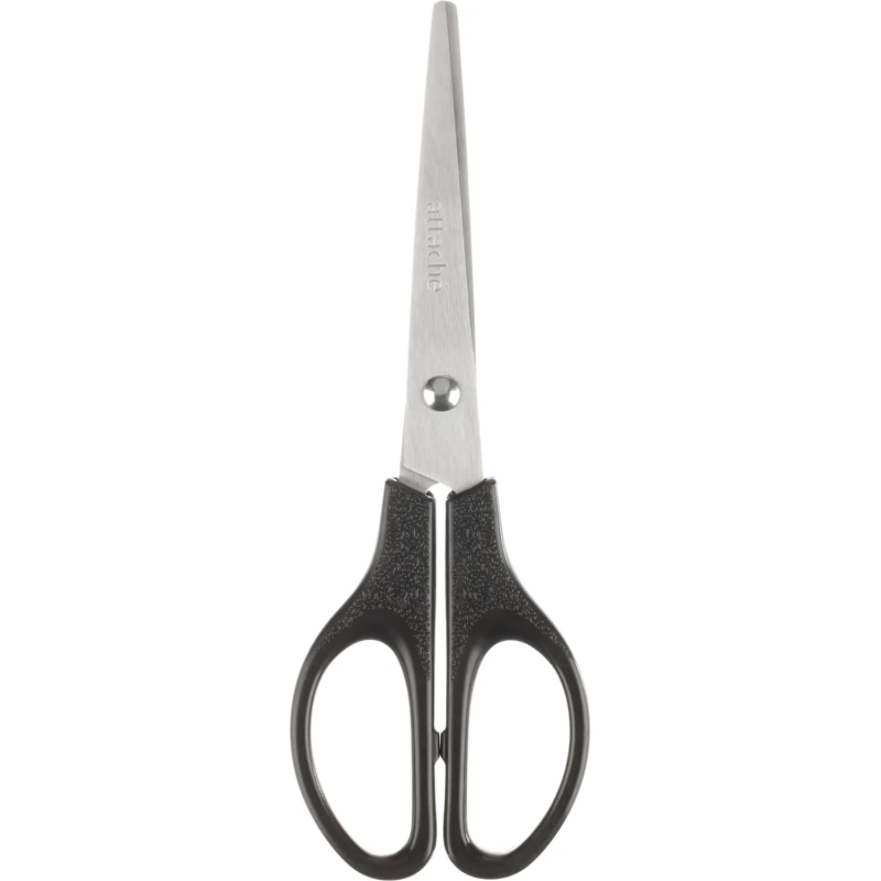 Ножницы Attache 169 мм с пластик. симметричными ручками, цвет черный