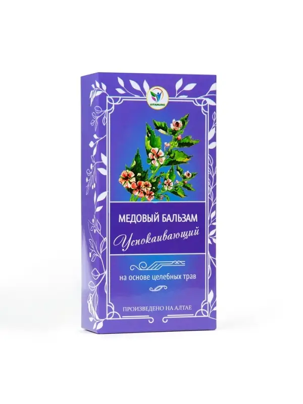 Безалкогольный алтайский медовый бальзам на травах Vitamuno &laquo;Успокаивающий&raquo;, 250 мл