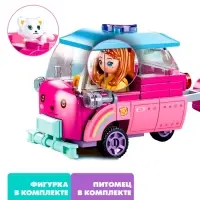 Конструктор Розовая Мечта Sluban&laquo;Машинка с прицепом&raquo;, 116 деталей