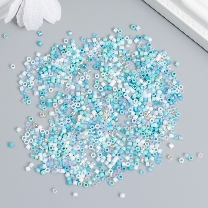 Бисер стекло 12/0  Бисер стекло 12/0 "Перламутр. Голубое ассорти" 10 гр
