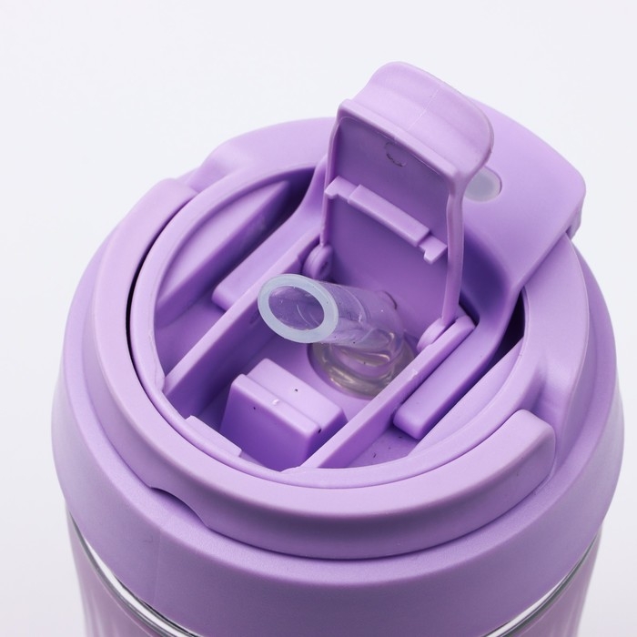 Стакан с крышкой "Думаю о тебе", 350 мл, стекло