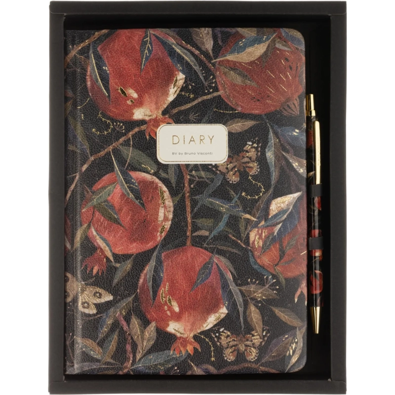 Набор подарочный ежедневник недат. А5+ с ручкой, Гранат, 3-744/02-5