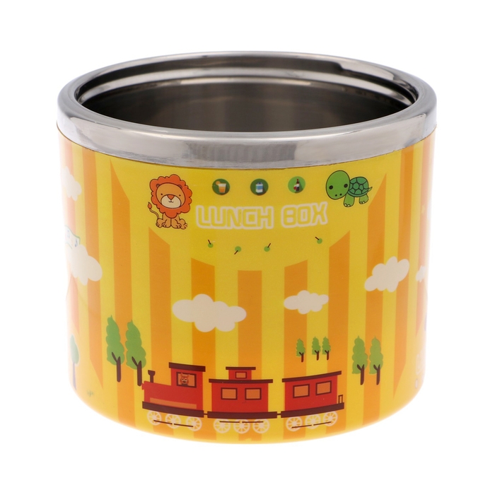 Ланч-бокс Ланч-бокс "В мире зверей", 630 мл, сохраняет тепло 3 ч, 11 х 15 см, желтый