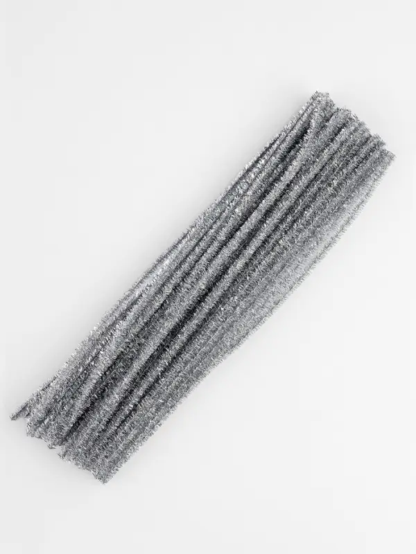 Синельная проволока &laquo;Блеск&raquo;, набор 50 шт., серебряная, 30 см