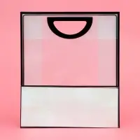 Пакет ПП с вырубной ручкой, прозрачный, 33&times;28&times;12 см, чёрный