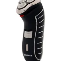 Электробритва Sakura SA-5414BK, АКБ, сеточная, 3 плавающие головки, триммер, чёрная Электробритва Sakura SA-5414BK, АКБ, сеточная, 3 плавающие головки, триммер, чёрная