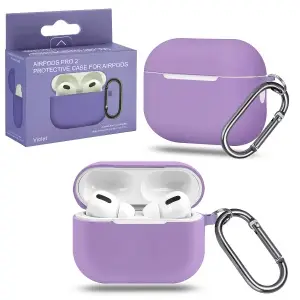Чехол для AirPods Pro 2 с карабином №6 Violet (только для версии Lightning)