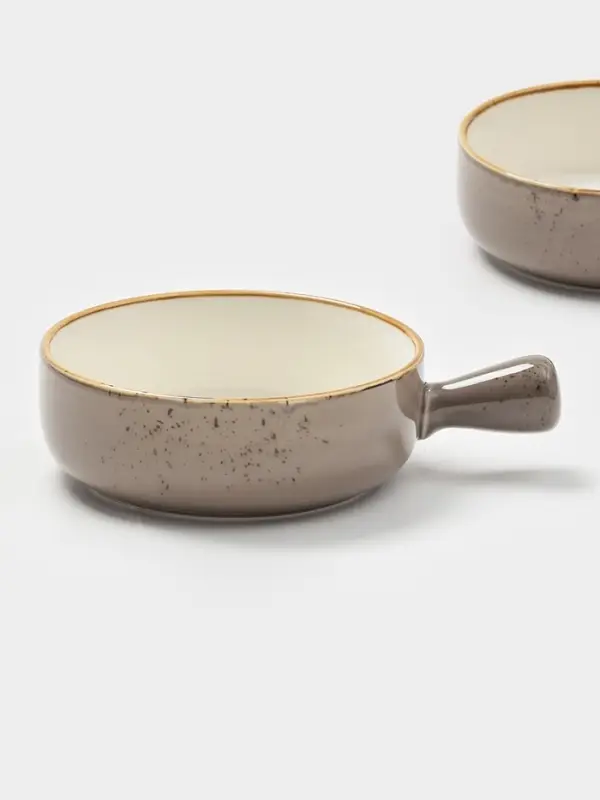 Кокотницы Magistro «Церера», набор 2 шт., 500 мл, d=15 см, фарфор, коричневые Кокотницы Magistro «Церера», набор 2 шт., 500 мл, d=15 см, фарфор, коричневые