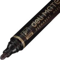 Маркер перманентный Deli Mate 1,5-3 мм черный кругл.нак.EU10220