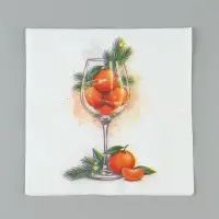Салфетки новогодние бумажные &laquo;Мандариновое настроение&raquo;, 33&times;33, 2 слоя, 20 шт.