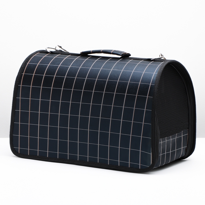 Сумка-переноска каркасная  Сумка-переноска каркасная "Клетка", размер M,  43 х 21 х 26 см, чёрная