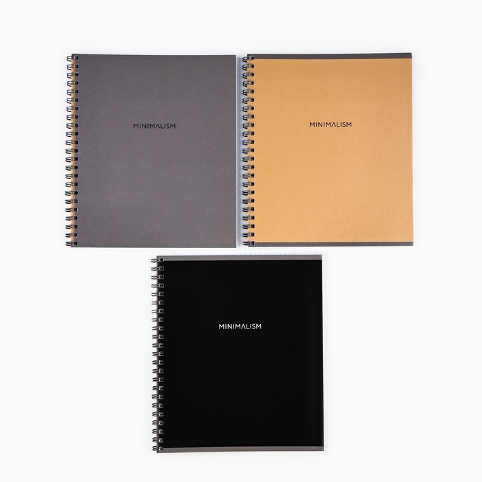 Тетрадь А5, 48 л на спирали,  внутренний блок №1 МИКС &laquo;Минимализм&raquo;