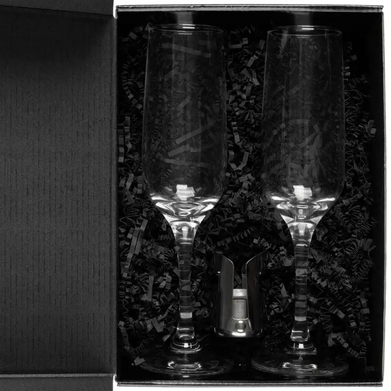 Набор для шампанского Isabella, в черной упаковке Набор для шампанского Isabella, в черной упаковке