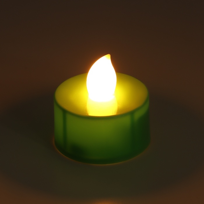 Светодиодные свечи, ночники LED RISALUX «Граффити» набор 4 шт., зелёные, RGB, 3.5×3.5×4 см Светодиодные свечи, ночники LED RISALUX «Граффити» набор 4 шт., зелёные, RGB, 3.5×3.5×4 см
