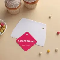 Шпатель кондитерский прямой Доляна, 13,5×9,5 см, цвет белый