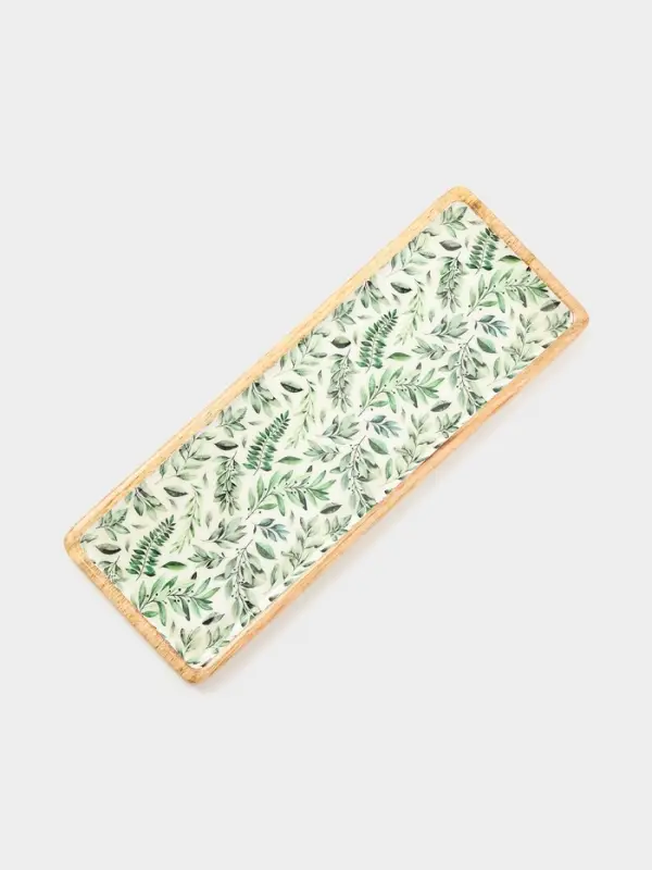 Блюдо прямоугольное &laquo;Оливковая ветвь&raquo;, 41&times;15 см, дерево манго