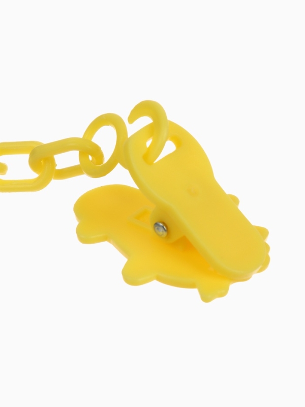 Пустышка классическая, с держателем, +0мес., цвет зеленый/желтый Пустышка классическая, с держателем, +0мес., цвет зеленый/желтый