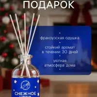 Новогодний ароматический диффузор &laquo;Снежное утро&raquo;, с открыткой и палочками, для дома, 50 мл