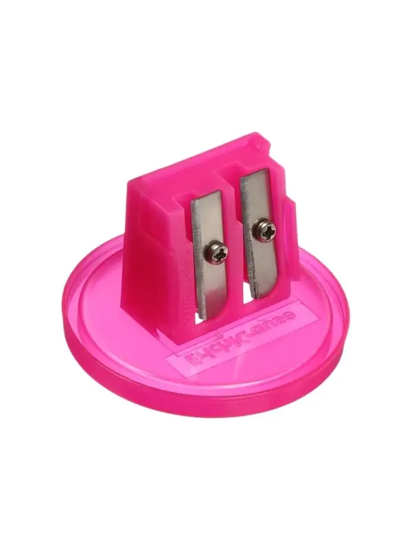 Точилка ErichKrause Cylinder Duo Neon, 2 отверстия, с контейнером, МИКС