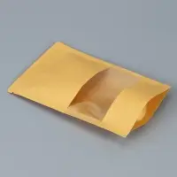 Пакет Zip - lock Крафт с прямоугольным окном 14&times;22 см