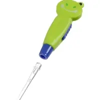 Палочка для чистки ушей LES-02, LED-подсветка, 3 насадки, от батареек, лягушка