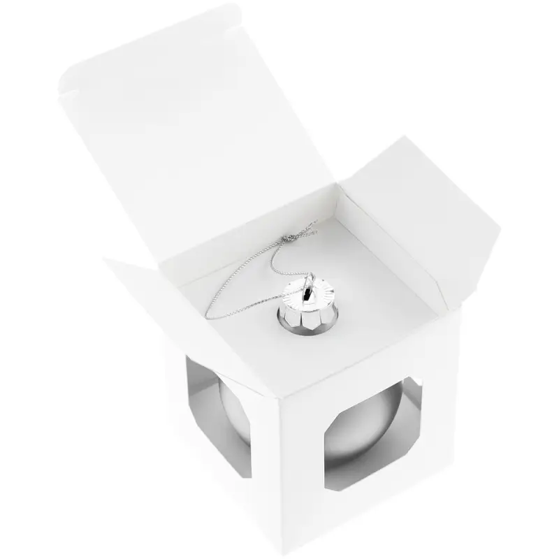 Елочный шар Finery Matt, 8 см, матовый серебристый Елочный шар Finery Matt, 8 см, матовый серебристый