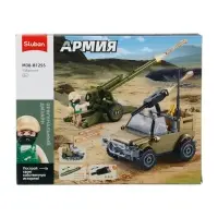 Конструктор Sluban &laquo;Армия. Артиллерийский расчёт&raquo;, с джипом, 138 деталей