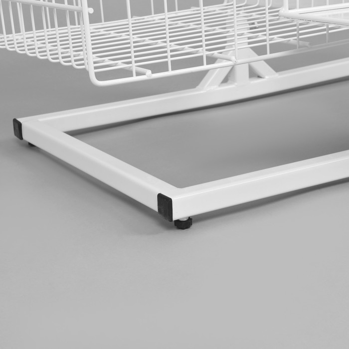 Стойка универсальная «Для зонтов» 10 корзин, металл, 82,5×40×160 см, белый Стойка универсальная «Для зонтов» 10 корзин, металл, 82,5×40×160 см, белый