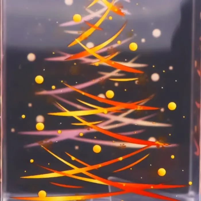 Коробка подарочная новогодняя складная ПВХ « Ёлочка гори!» 4×4×8 см