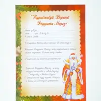 Письмо Деду Морозу, А4 &laquo;Новый Год&raquo; 23&times;16 см, МИКС
