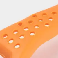 Овощечистка Доляна &laquo;Горох&raquo;, двухсторонняя, 16 см, оранжевая