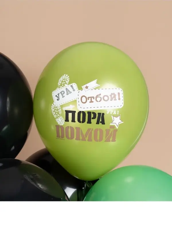 Воздушные шары латексные 12" &laquo;Дембель&raquo;, набор 25 шт.