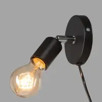 Спот &laquo;Дарни&raquo; с проводом и выключателем Е27 40 Вт чёрный 10&times;10&times;10-160 см