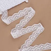 Кружево вязаное, 32 мм &times; 10 &plusmn; 1 м, цвет белый