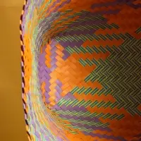 Сумка плетёная, 30×15×30 см, пластик, разноцветная Сумка плетёная, 30×15×30 см, пластик, разноцветная