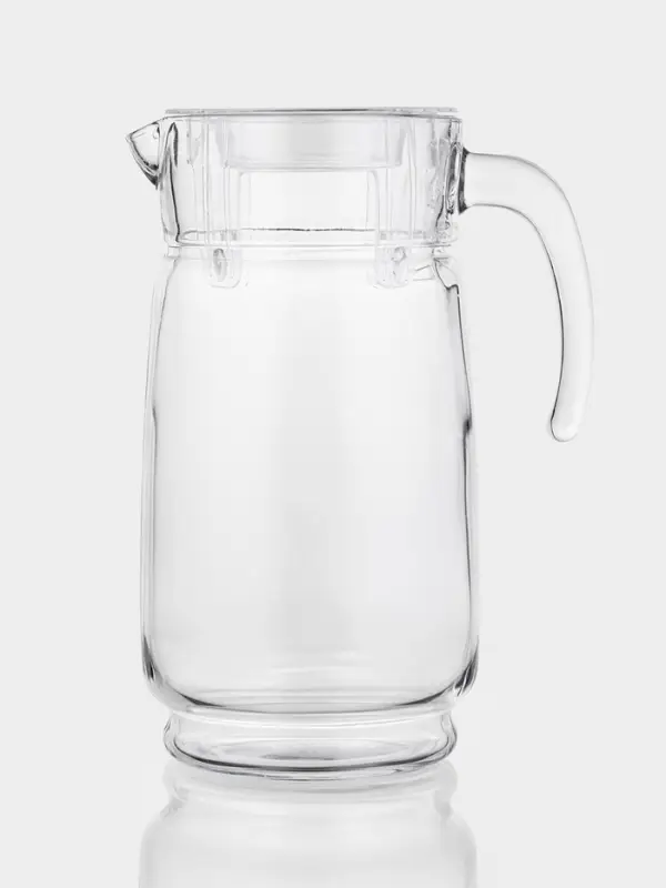Кувшин Paşabah&ccedil;e Aquatic, 1650 мл, акриловая крышка, стекло, прозрачный