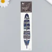 Переводная тату на тело цветная «Перо шамана», 20.8×4.7 см