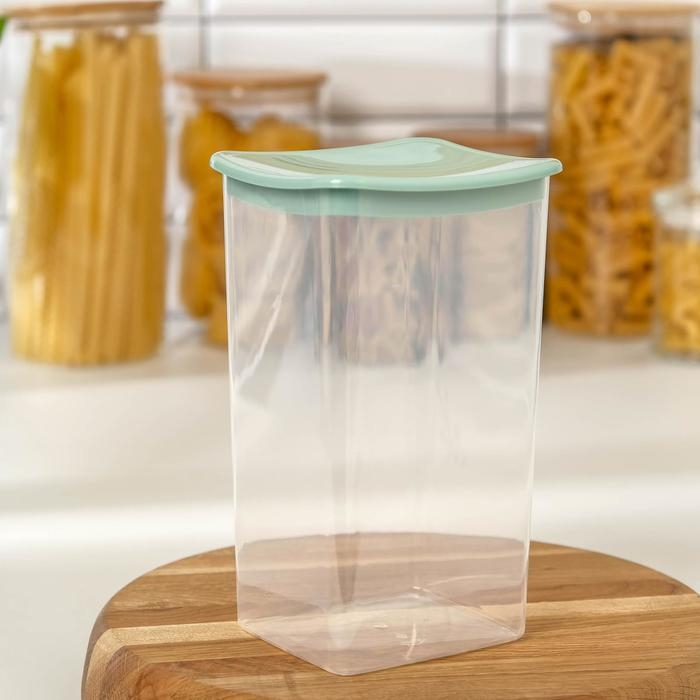 Ёмкость для сыпучих продуктов, 1,9 л, пластик, фисташковая Ёмкость для сыпучих продуктов, 1,9 л, пластик, фисташковая