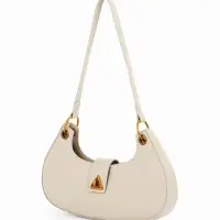 Сумка женская багет TEXTURA на молнии, 30&times;5&times;17 см, молочная