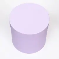 Коробка подарочная круглая, шляпная, сирень, 18&times;18 см