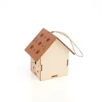 Ёлочная игрушка &laquo;Пряник&raquo; 8&times;7 см, подвеска, от батареек AG10&times;3, свечение тёплое белое