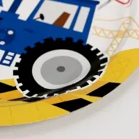 Тарелка бумажная «С днём рождения! Трактор», 23 см, в наборе 6 штук