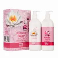Подарочный набор женский DREAM NATURE SPA CARE лотос + густые и сильные волосы:  гель для душа и шам