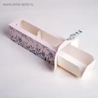 Коробка для макарун, кондитерская упаковка, &laquo;Для хорошего настроения&raquo; 18 х 5.5 х 5.5 см